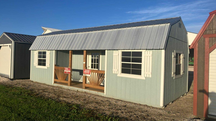 Lofted Barn Center Porch - 12x28 image 13