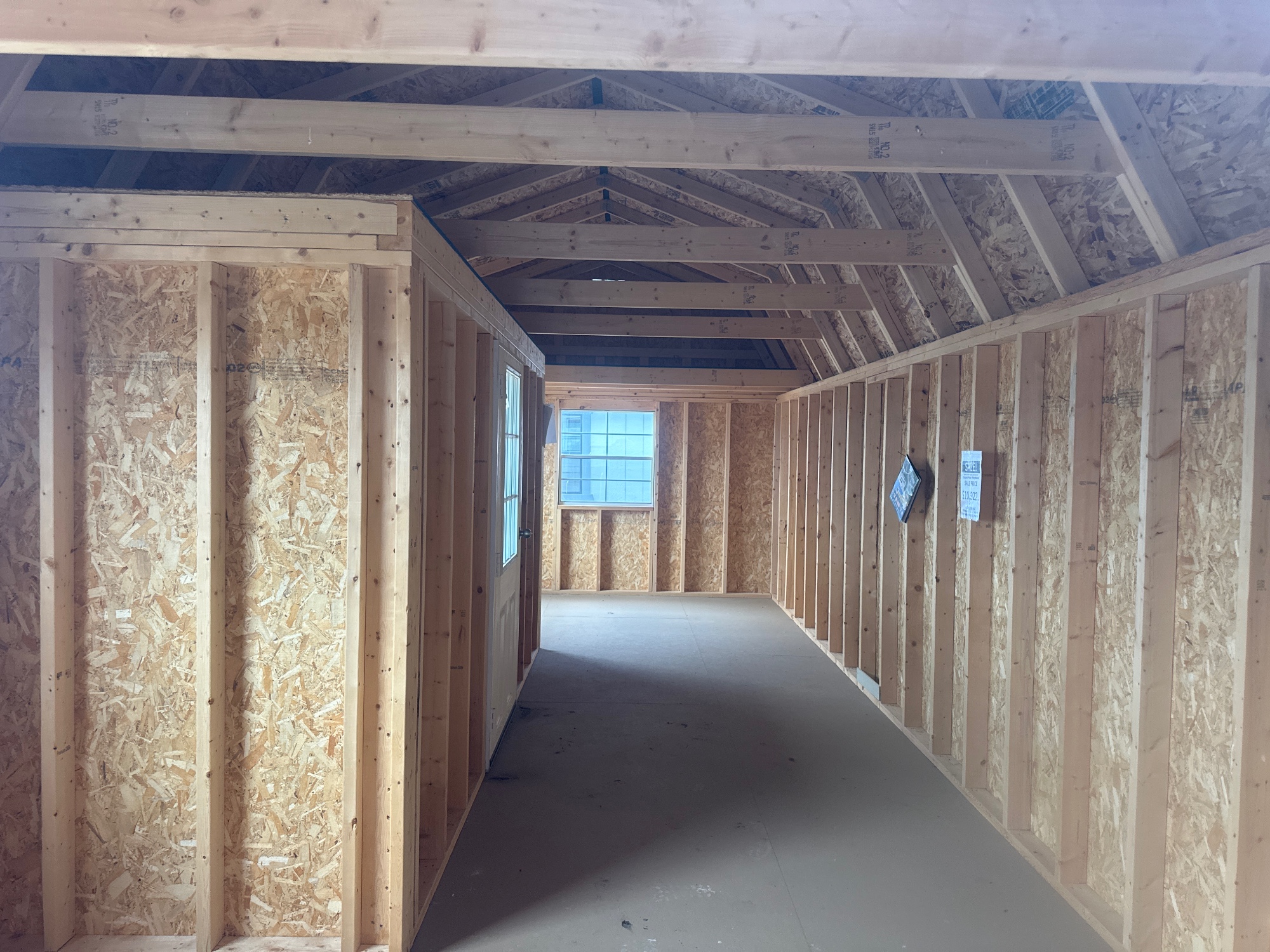 Lofted Barn Center Porch - 12x28 image 15