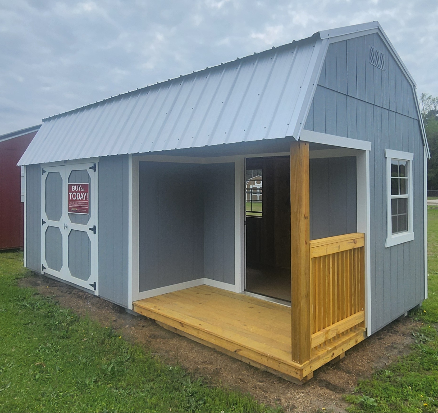 Lofted Barn Side Porch - 10x20