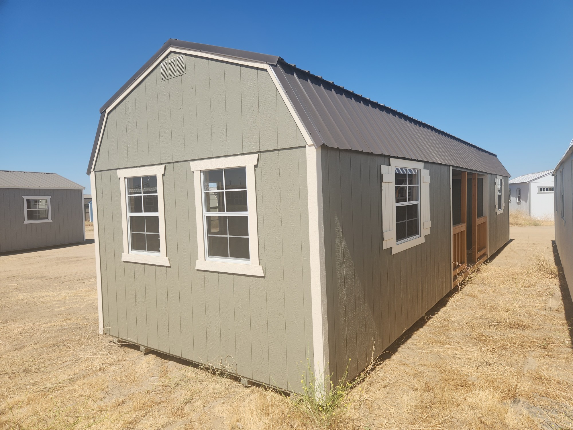 Lofted Barn Center Porch - 12x40