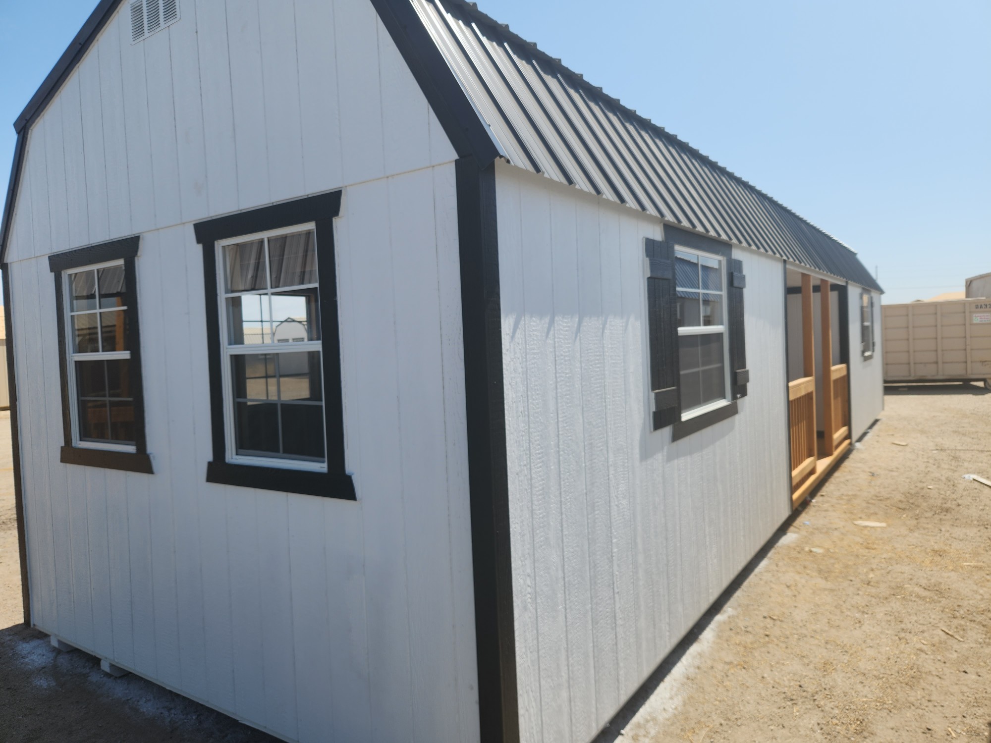 Lofted Barn Center Porch - 12x40