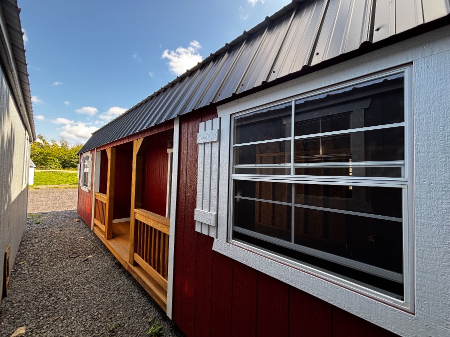 Lofted Barn Center Porch - 12x28 image 2