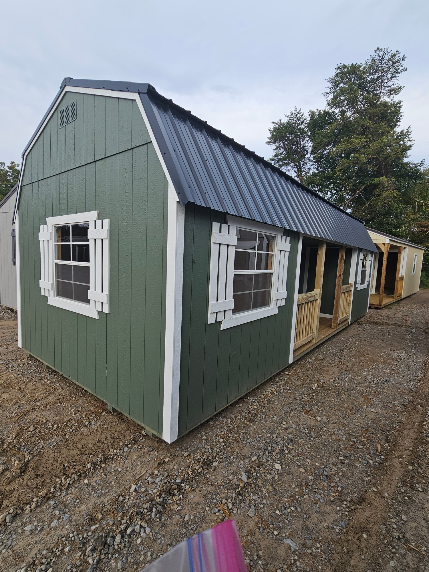 Lofted Barn Center Porch - 12x28