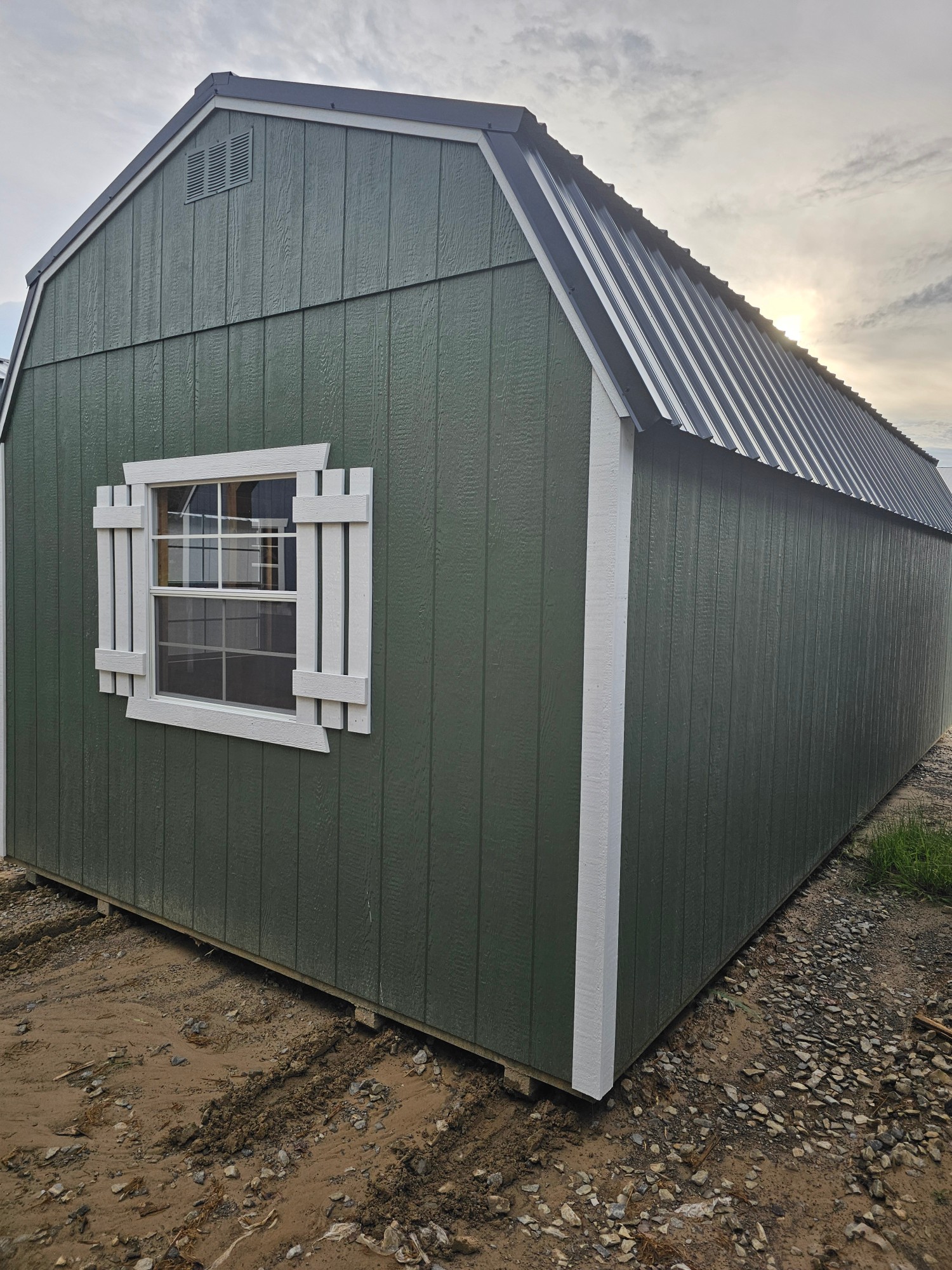 Lofted Barn Center Porch - 12x28 image 2