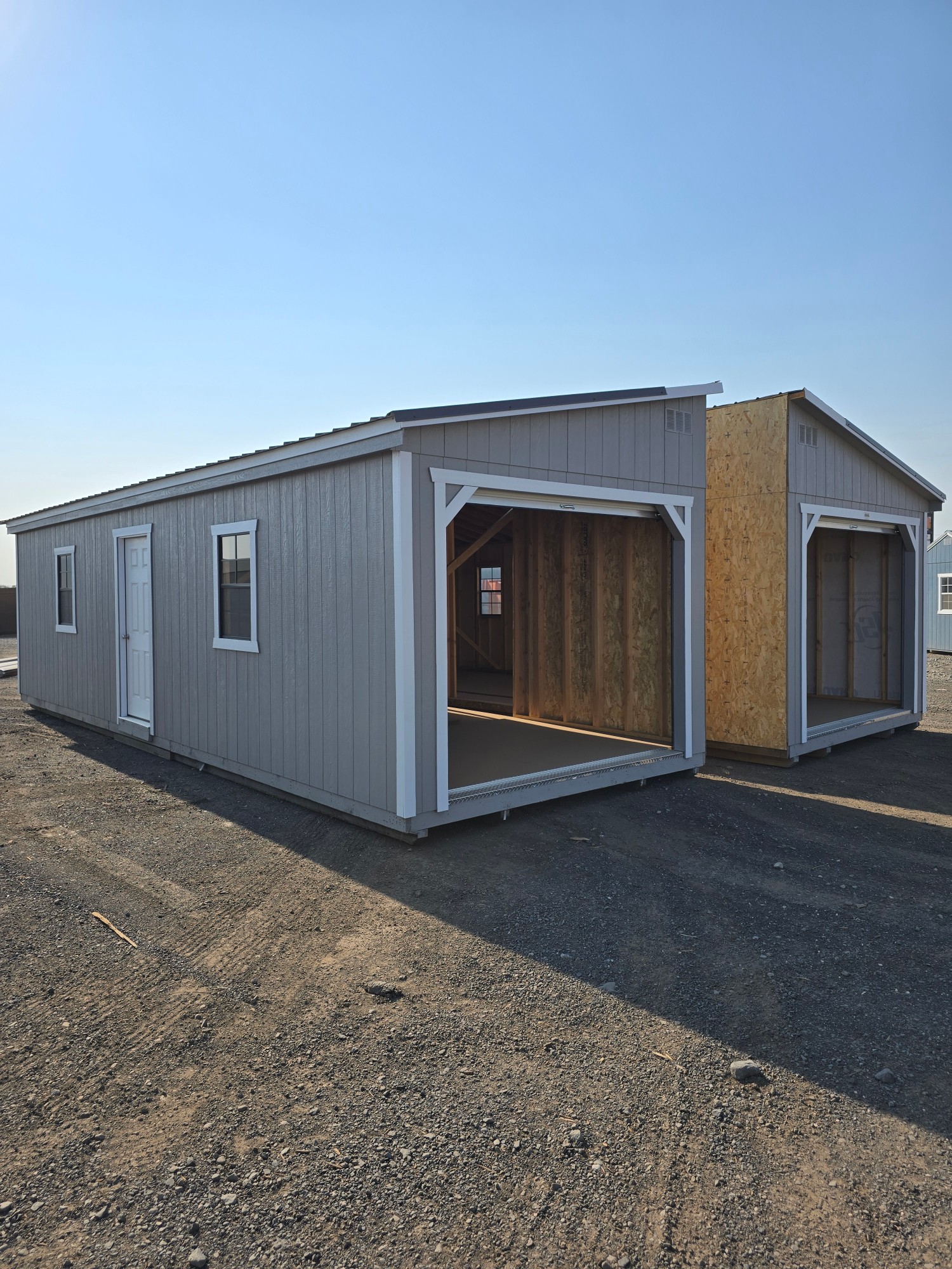 Double Wide Utility 9' Double Wide Garage - 24x32