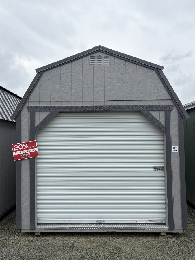 Lofted Barn 8' Garage - 10X20